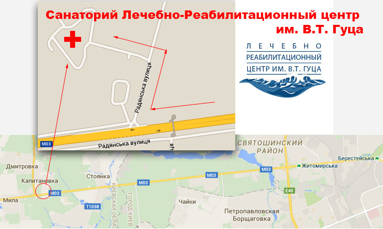 Санаторий Лечебно-Реабилитационный центр им. В.Т. Гуца lrc map